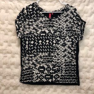 Black and White Blouse